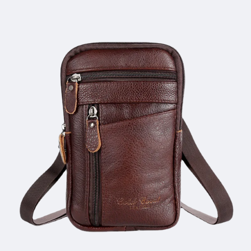 sac bandoulière homme cuir marron 1 sac bandoulière homme cuir marron - image principale - univers sacoche