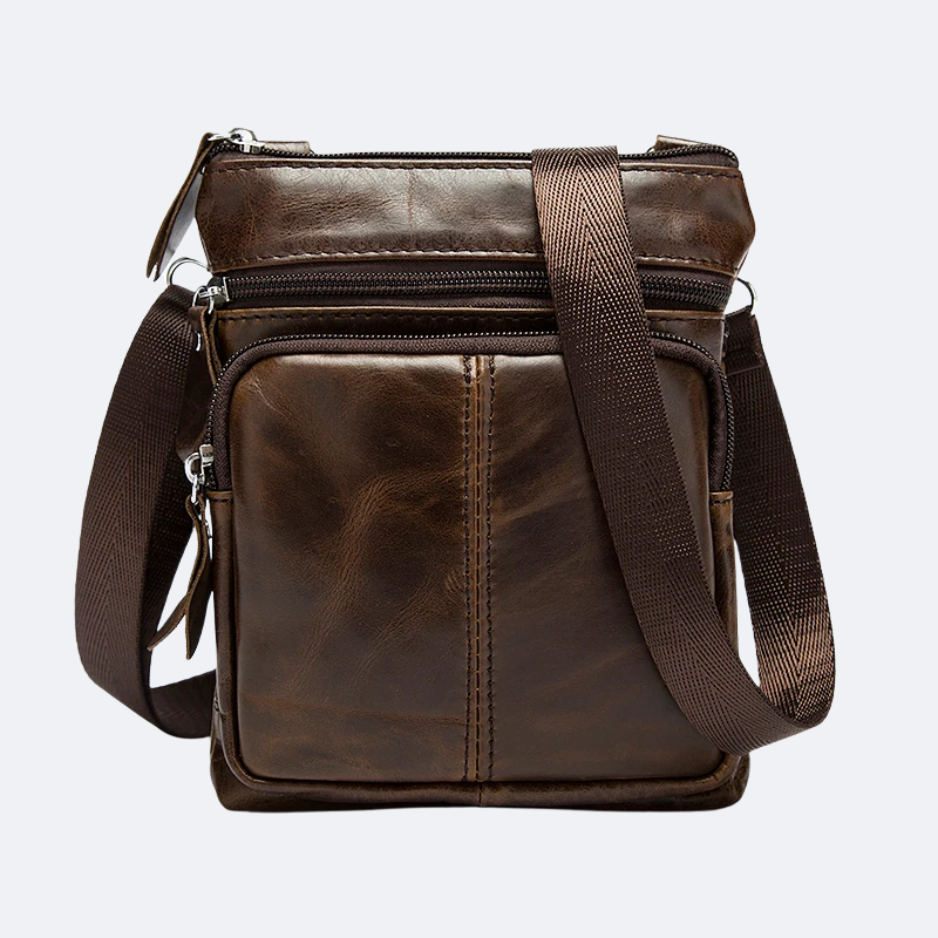 sacoche homme cuir marron 1 sacoche homme cuir marron - Image principale - Univers sacoche