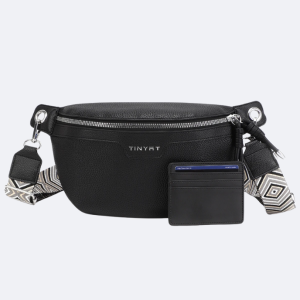 Sac banane cuir noir femme - image principale - univers sacoche