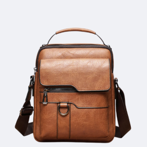Sacoche bandoulière homme cuir marron - image principale - univers - sacoche